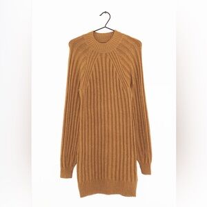 Hollister Camel Ribbed Sweater Dress
